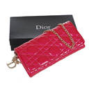Dior Patent Leather Long Leather Wallet 31104 Rose 31104