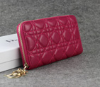 Dior Sheepskin Leather Long Leather Wallet 1098 Red 1098