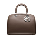 Dove grey deerskin leather Dior Granville polochon bag M1305PDKL M156