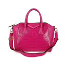 Givenchy Antigona Bag Crocodile Leather 9981 in Rose Red