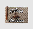 Gucci Embroidered GG Supreme pouch 431416 K05ZG 8528 431416