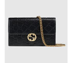Gucci Gucci Icon leather GG chain wallet 409340 CWC1G 1000 409340