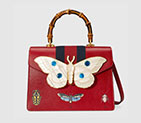Gucci Leather top handle bag with moth 488691 0FG1T 6441 488691