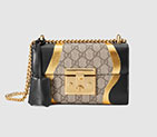 Gucci Padlock GG Supreme and leather shoulder bag 432182 D8TAG 8752 432182