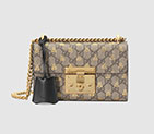 Gucci Padlock small GG bees shoulder bag 409487 9F26G 8319