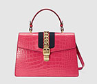 Gucci Sylvie crocodile top handle bag 431665 EV4CG 5680 431665