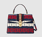 Gucci Sylvie printed snakeskin top handle bag 431665 LSA1G 9170 431665