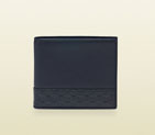 Gucci blue leather bi-fold wallet 256408 A8WQN 4009