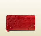 Gucci bright diamante leather zip around wallet 354487