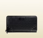 Gucci bright diamante leather zip around wallet 354487