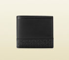 Gucci leather bi-fold wallet with microguccissima trim 256408 A8WQN 1000