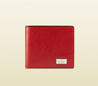 Gucci metal tag leather bi-fold wallet 352275 CAO0N 6523 352275