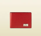 Gucci metal tag leather bi-fold wallet 352354 CAO0N 6523 352354