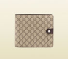 Gucci micro gg supreme canvas bi-fold wallet 365477 FX53N 9643