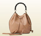 Gucci miss bamboo leather bucket bag 387613 A7M0G 2754