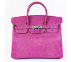 Hermes Birkin 30CM Tote Bags Peach Lizard Leather Silver hardware H30