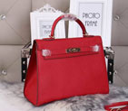 Hermes Kelly 32cm Shoulder Bags Grained Leather Red