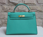 Hermes Kelly 32cm Togo Leather Bag Light Green with Gold hardware