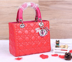 Lady Dior Bag Sheepskin Bag D1655 Three-Color with Silver
