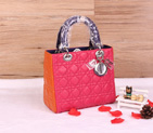Lady Dior Bag Sheepskin Bag D1655 Three-Color with Silver