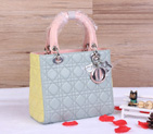 Lady Dior Bag Sheepskin Bag D1655 Three-Color with Silver