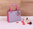 Lady Dior Bag Sheepskin Bag D1655 Two-Color with Silver