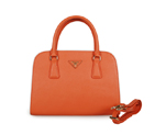 PRADA Saffiano Leather Top Handle Bag 6831 in Orange