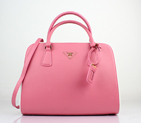 PRADA Saffiano Leather Tote Bag BN2609 in Cherry pink