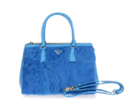 Prada Cony Hair Tote Bag 1801 in Blue