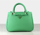 Prada Saffiano Calf Leather Tote Bag 2246 in Green