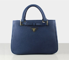 Prada Saffiano Calf Leather Tote Bag 2246 in Royal blue