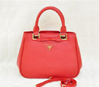 Prada Saffiano Calf Leather Tote Bag BN2245 in Flame