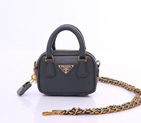 Prada Saffiano Leather Mini Tote Bag BL0705 in Silver gray BL0705