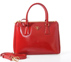 Prada Saffiano Patent Leather Tote Bag 1801 in Flame