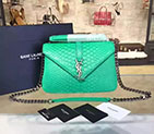 SAINT LAURENT CLASSIC MEDIUM MONOGRAM SAINT LAURENT COLLEGE BAG IN Real Python LEATHER 428056