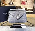 SAINT LAURENT CLASSIC MEDIUM MONOGRAM SAINT LAURENT COLLEGE BAG IN Real Python LEATHER 428056