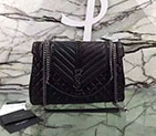 SAINT LAURENT LARGE MONOGRAM SAINT LAURENT ENVELOPE SATCHEL IN LEATHER 440115