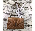 SAINT LAURENT LARGE MONOGRAM SAINT LAURENT ENVELOPE SATCHEL IN LEATHER 440115