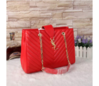 Saint Laurent Large Cabas lambskin Leather Bag Y3009 Red