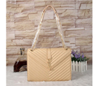 Saint Laurent classic monogramme medium satchel in Caviar Leather Bag Y3007 Apricot Y3007