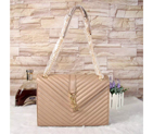 Saint Laurent classic monogramme medium satchel in lambskin Leather Bag Y3007 Apricot Y3007