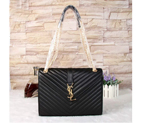 Saint Laurent classic monogramme medium satchel in lambskin Leather Bag Y3007 Black Y3007