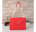 Saint Laurent classic monogramme medium satchel in lambskin Leather Bag Y3007 Red Y3007