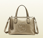 Soho metallic leather top handle bag 308362 AH90G 9504