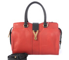 Yves Saint Laurent Small Cabas Chyc Bag 8220 Flame with black 8220