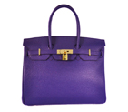 Hermes Birkin 35CM clemence leather in Iris Purple with Gold hardware