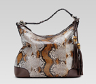 eva hobo with woven leather, tassels, and bamboo detail 282338 EQZ1G 9581
