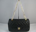 Chanel Black color with gold chain