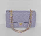 Chanel Flap Bag Gold Chain Rice 1113 light purple