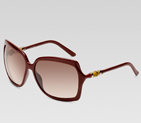 medium square frame sunglasses with bamboo detail